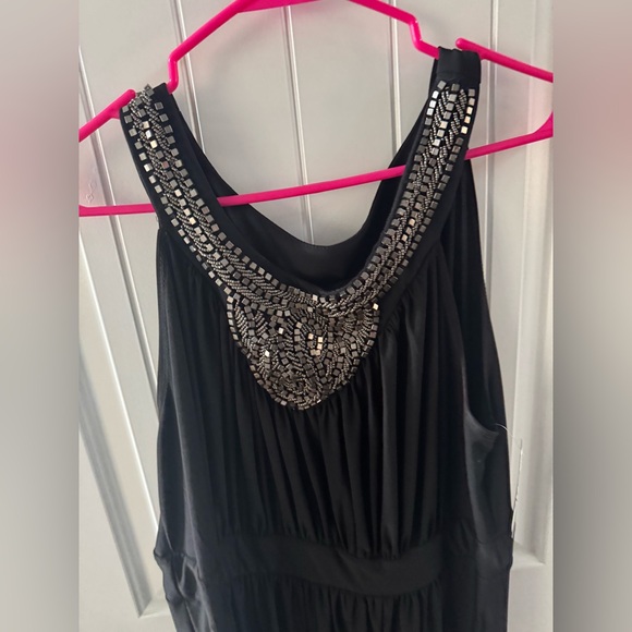 Black Beaded Maxi Dress - Picture 2 of 4